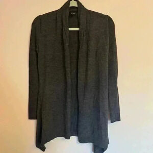 Theory Grey Wool Open Front Cardigan -  Women's Small